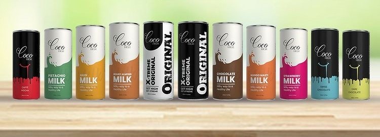 Chocolate drink, flavored milk, Ready to drink coffee, energy drink